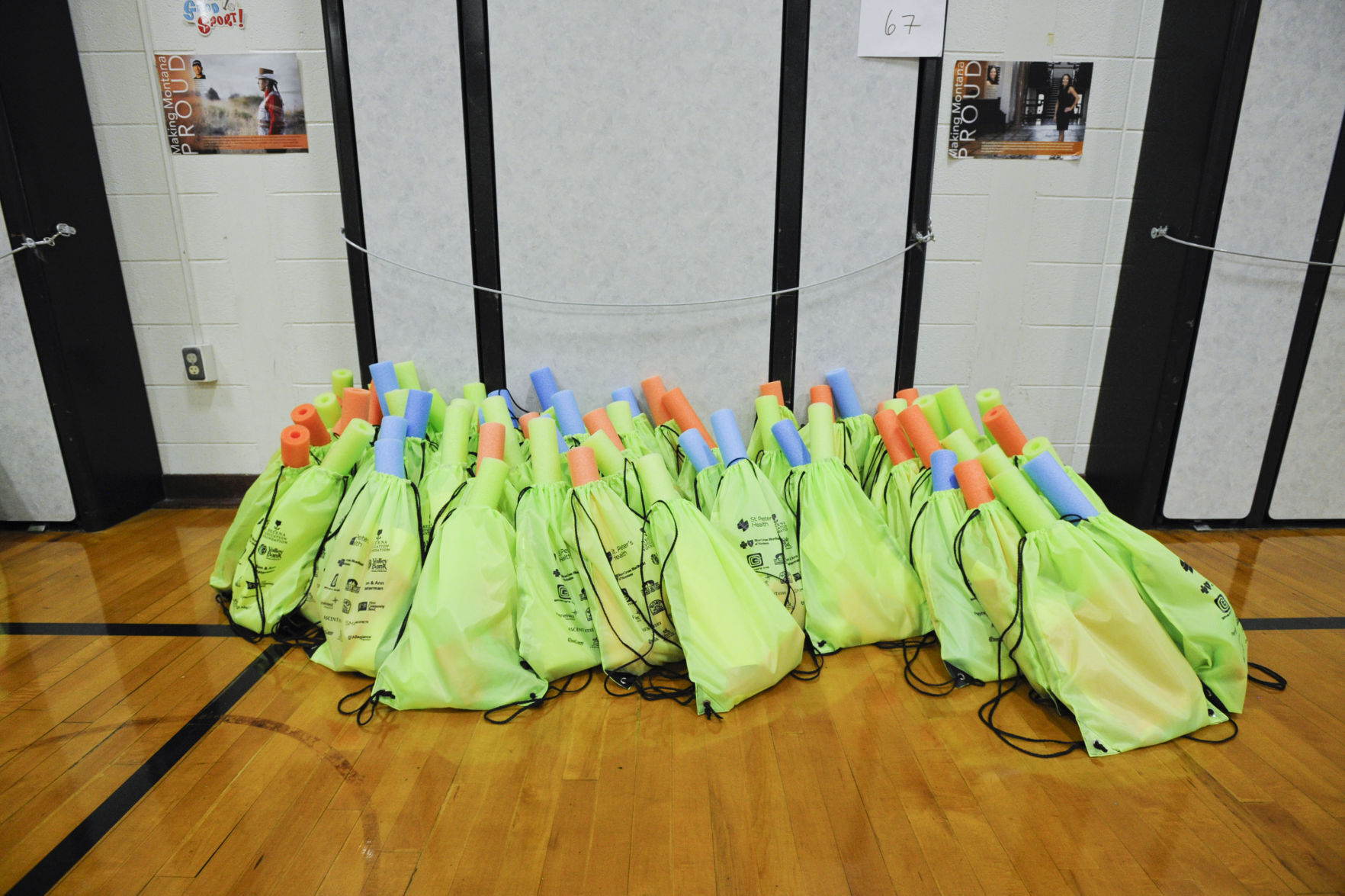 A pile of specialist backpacks